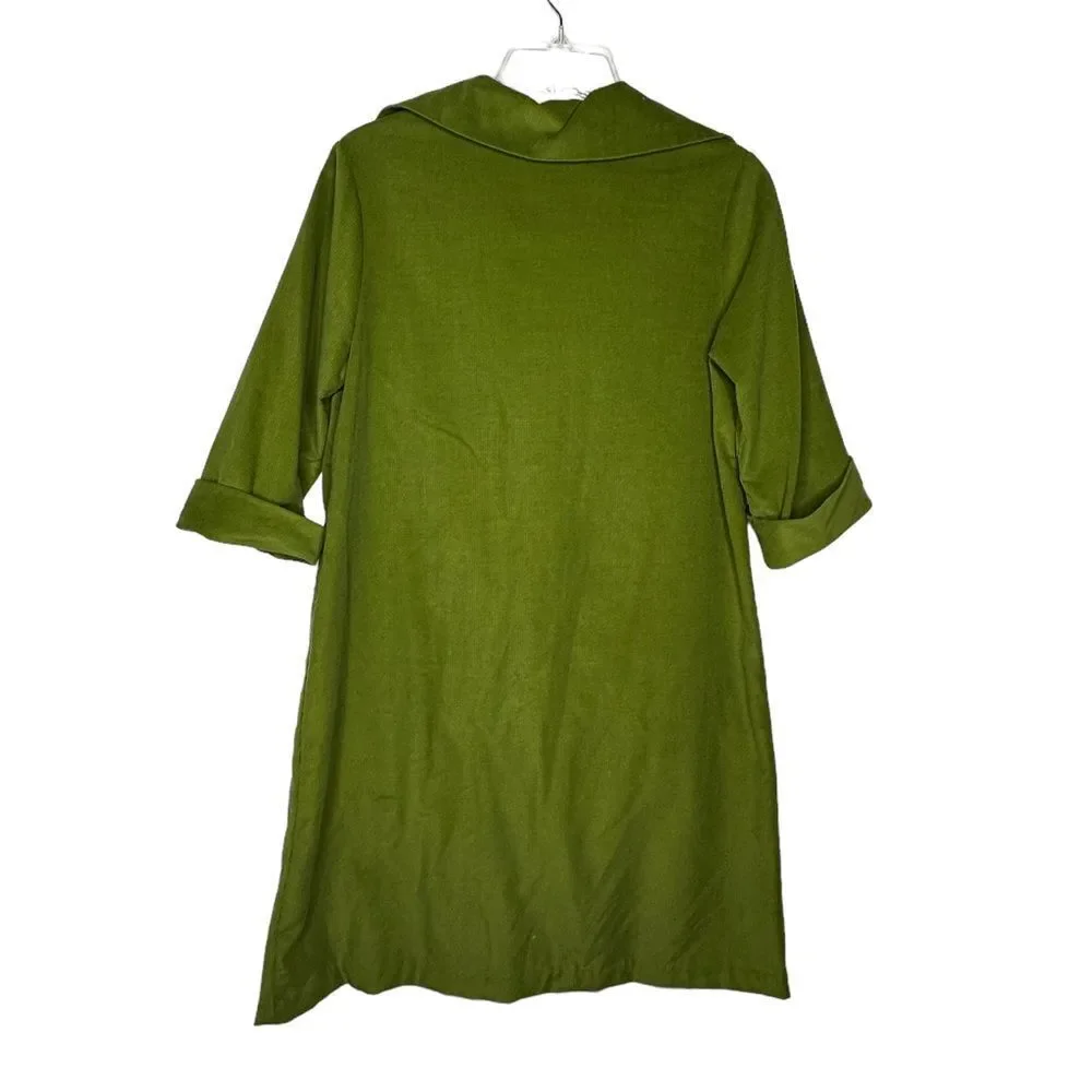 Vintage Sears‎ Long Green Jacket with Pockets